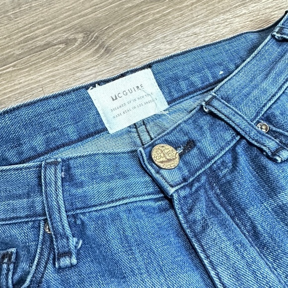 McGuire Denim Women’s Mid-Rise Distressed Straight Leg Jeans Blue Sz 24 - Picture 3 of 12